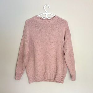 (NWOT) Confetti Cowl Neck Knit Sweater, Dusty Rose